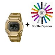 Casio G-Shock Full Metal Bluetooth Digital Gold Watch GMWB5000GD-9 GMW-B5000GD-9DR Bundle GMW-B5000GD-9DR+BO  