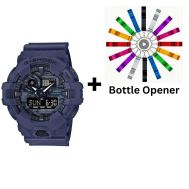 Casio G-Shock Blue Resin Analogue/Digital Men's Watch GA700CA-2A Bundle GA-700CA-2ADR+BO by 45 