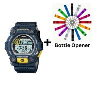 Casio G-Shock Digital Mens Blue Tide Graph Watch G-7900-2 Bottle Opener Bundle G-7900-2DR+BO by 45 