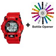 Casio G-Shock Digital Mens Red Tide Graph Watch G-7900A-4DR Bottle Opener Bundle G-7900A-4DR+BO by 45 