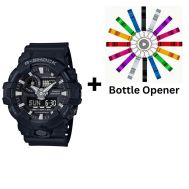Casio G-Shock Black Analogue/Digital Mens Watch GA700-1B GA-700-1B Bottle Opener Bundle GA-700-1BDR+BO by 45 