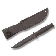Kabar Ka-Bar Short Black Straight Edge Knife 1256 + Sheath KB 1256  