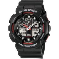 Casio G-Shock Analogue/Digital Mens Black/Red XL Watch GA100-1A4 GA-100-1A4DR GA-100-1A4DR by 45 
