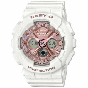 Casio Baby-G Matte White/Pink Analogue/Digital Watch BA130-7A1 BA-130-7A1 BA-130-7A1DR  