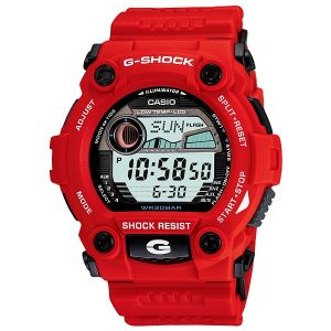 Casio G-Shock Digital Mens Red Moon Tide Graph Watch G7900A-4 G-7900A-4DR G-7900A-4DR  