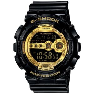 Casio G-Shock Digital Mens Black X Gold Series Watch GD100GB-1 GD-100GB-1DR GD-100GB-1DR  